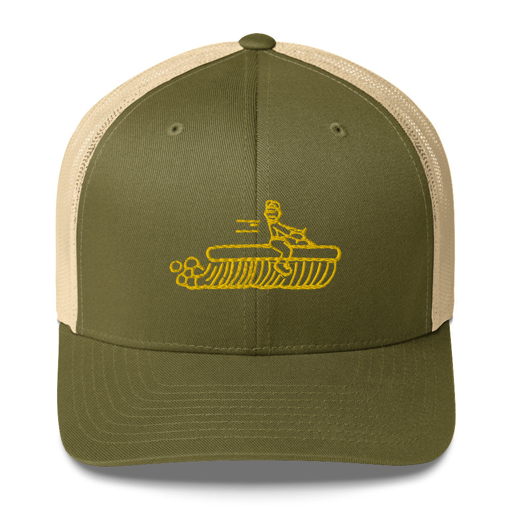Clean Tech'n Yellow Stitching Trucker Cap