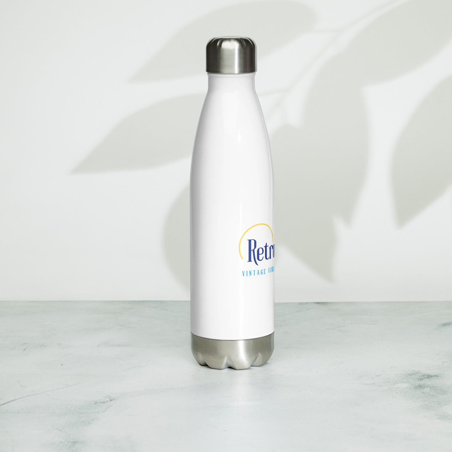 RetroRevive "Vintage Vibes, Modern Message" Stainless Steel Water Bottle