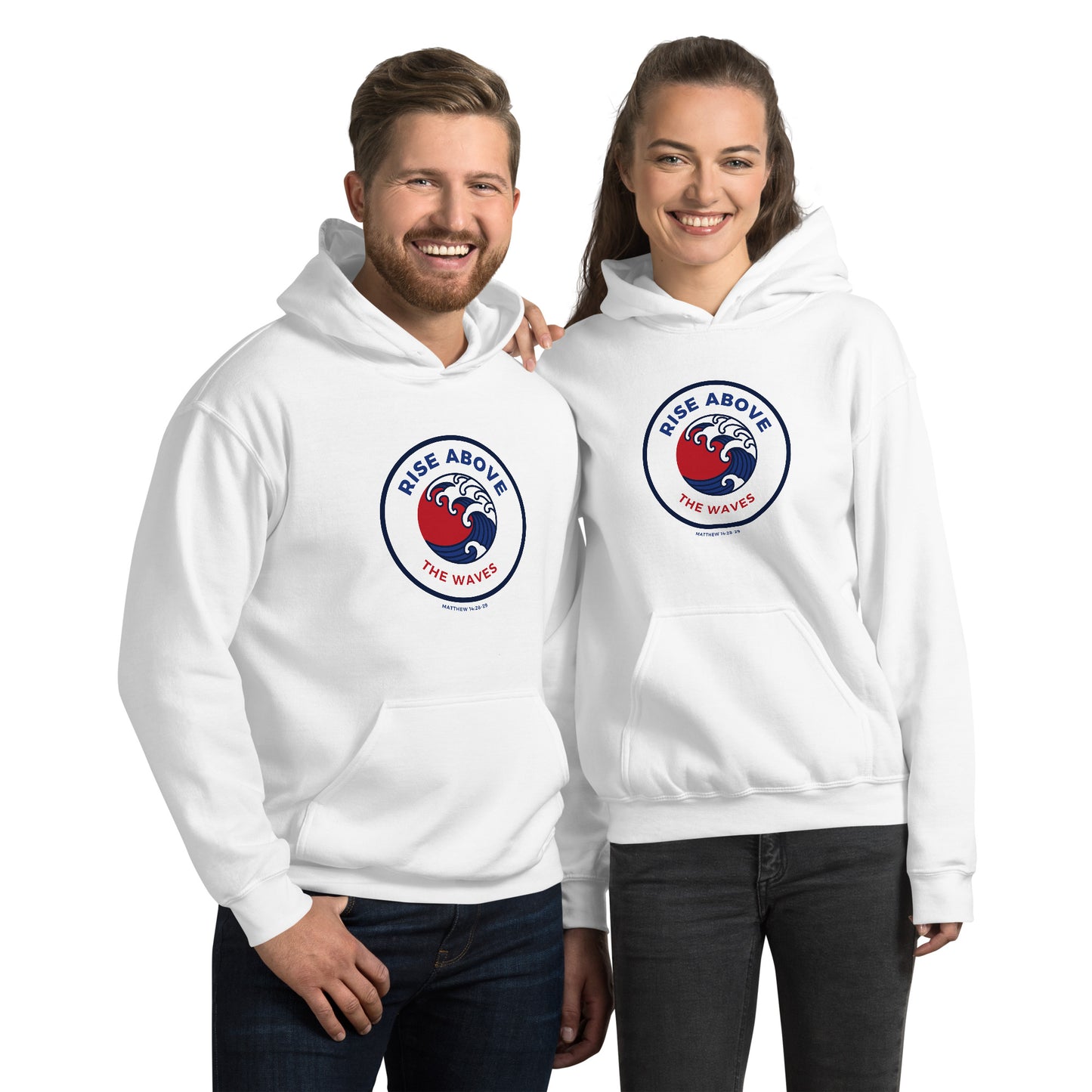 RISE ABOVE THE WAVES MATTHEW 14:28-29 Unisex Hoodie