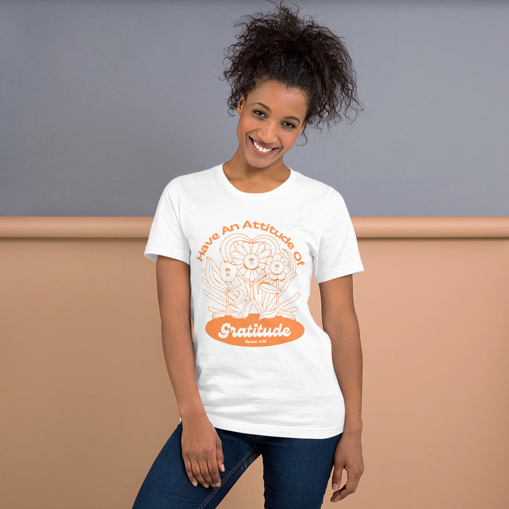 Have an Attitude of Gratitude Orange Women's T-Shirt