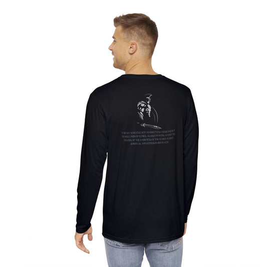 Ephesians 6:12 RRA (RetroRevive Apparel) Unisex Long Sleeve Shirt (AOP)