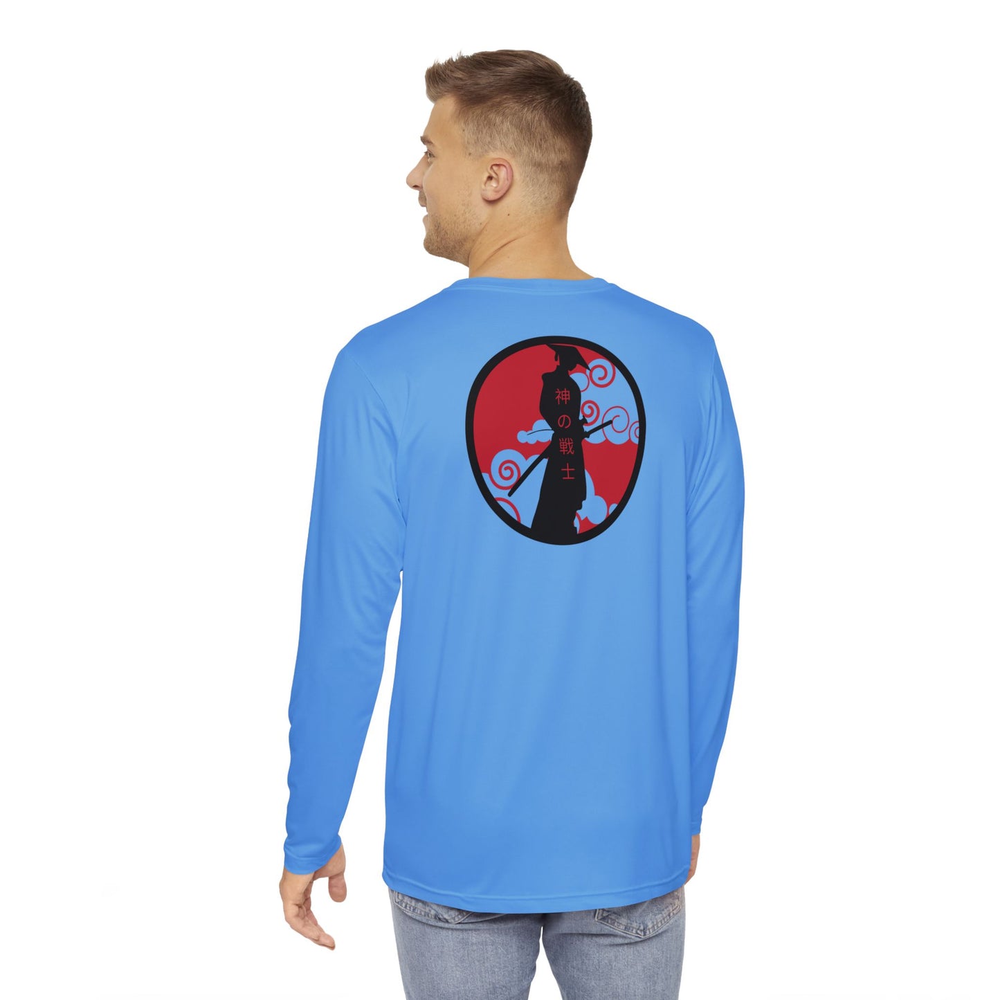 GOD'S WARRIOR (Japanese) Men's Long Sleeve Poly Shirt