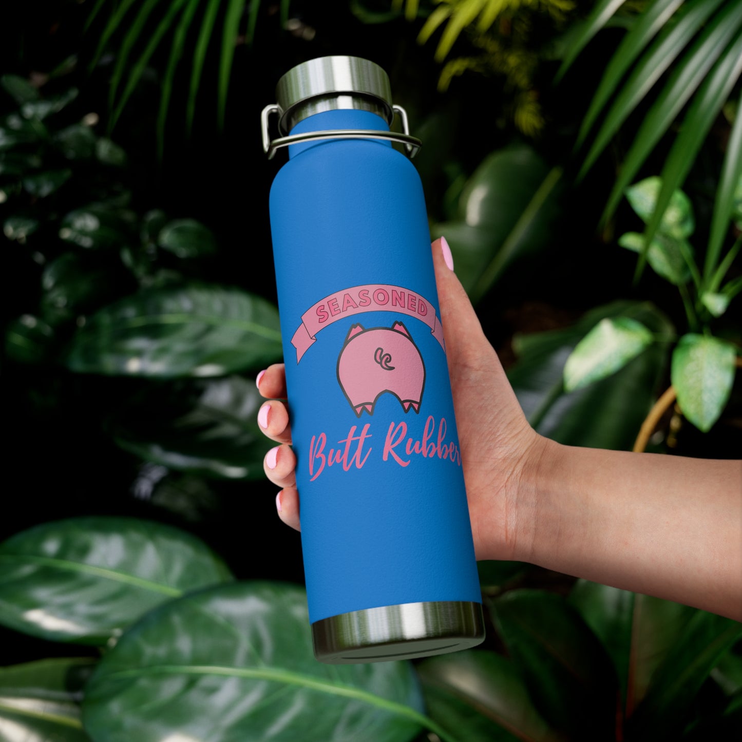 Seasoned Butt Ruber Copper Vacuum Insulated Bottle, 22oz