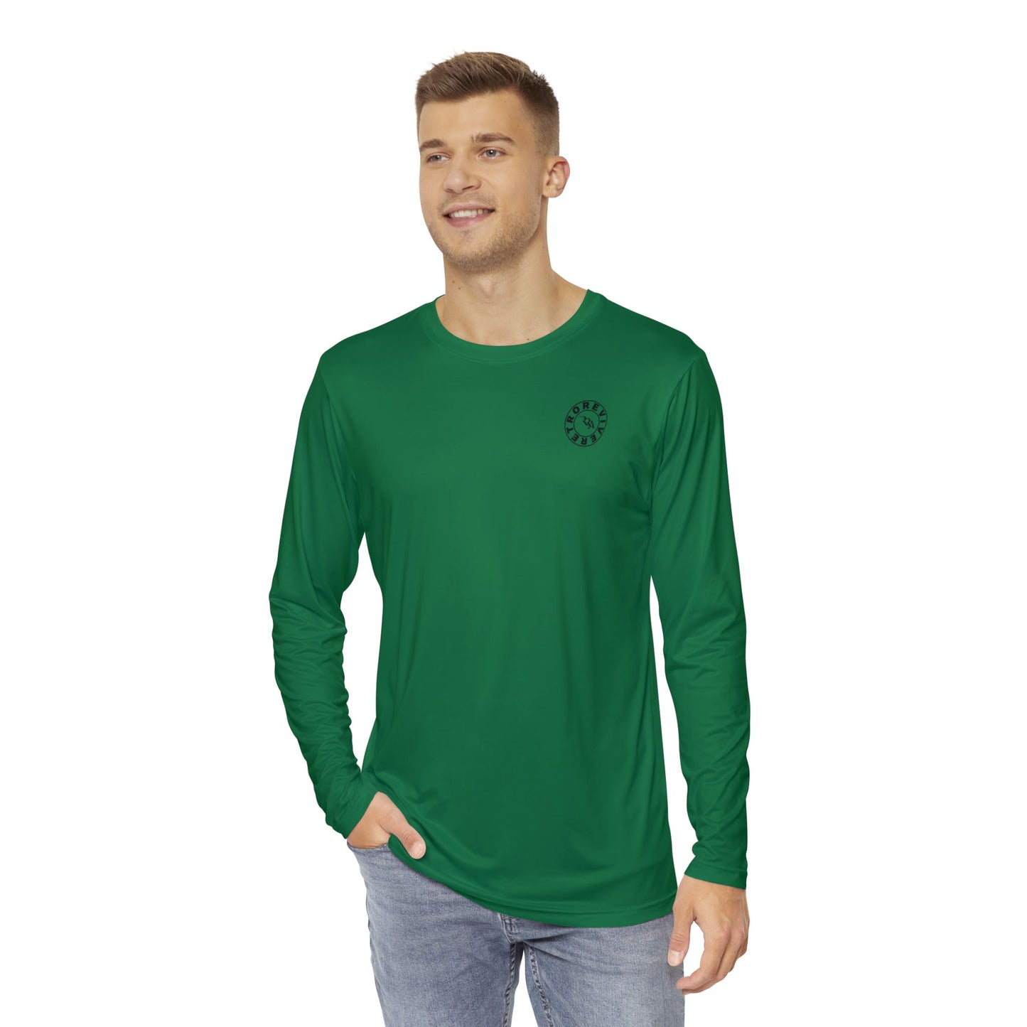 Lyme Awareness TICK'D OFF Men's Poly Long Sleeve Shirt (AOP)