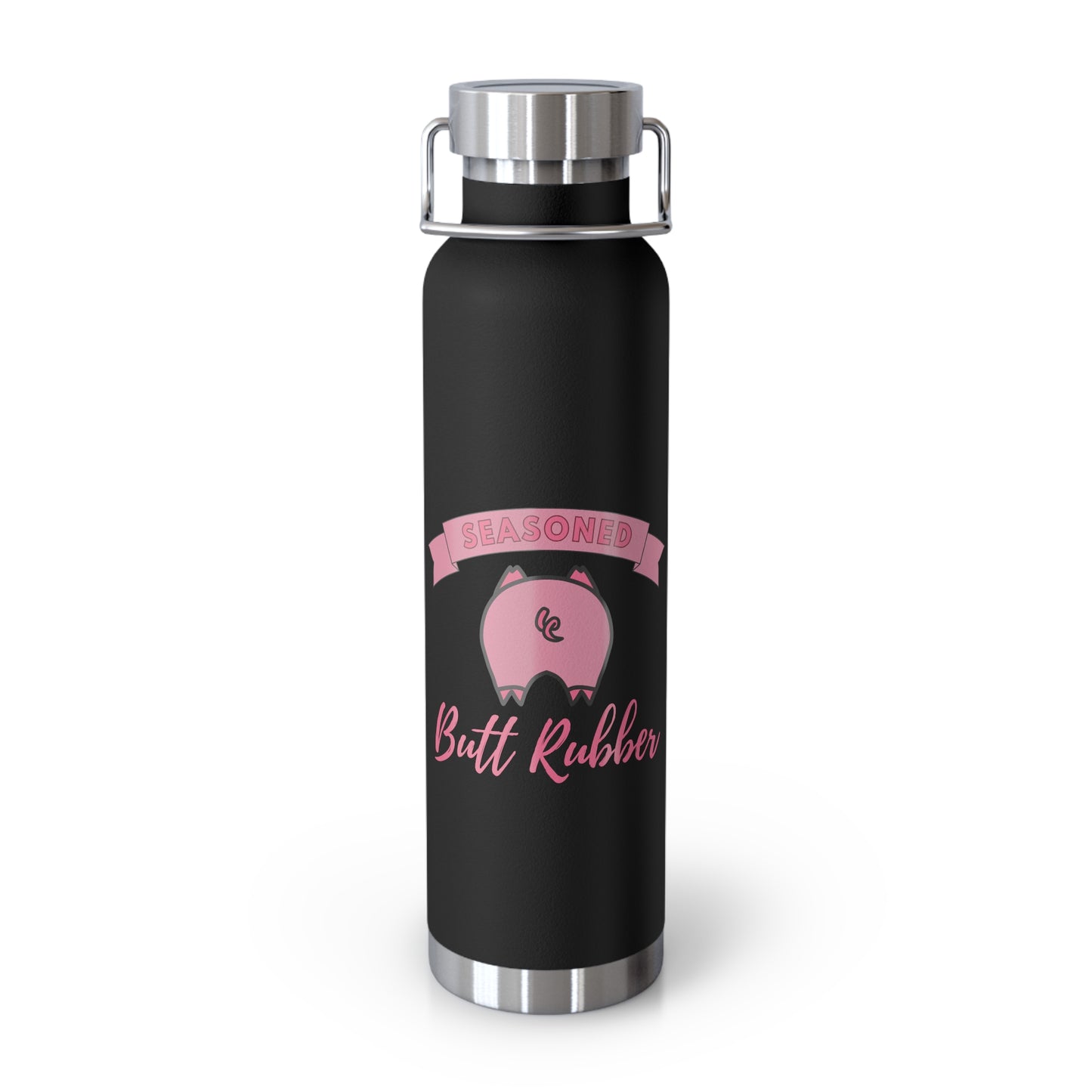 Seasoned Butt Ruber Copper Vacuum Insulated Bottle, 22oz