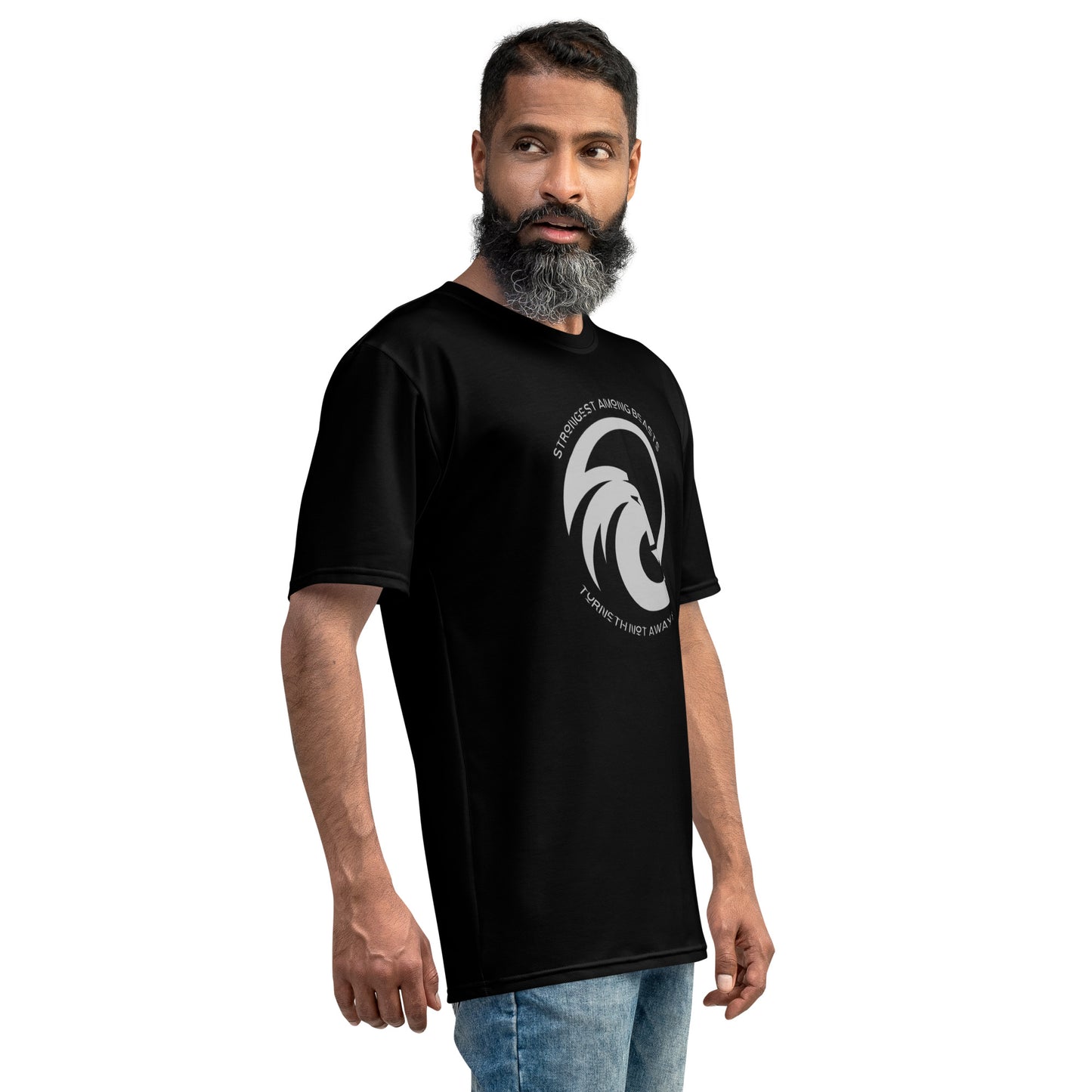 Strongest Among Beasts - Turneth Not Away For Any Men's Polyester Stretch Regular Fit T-shirt