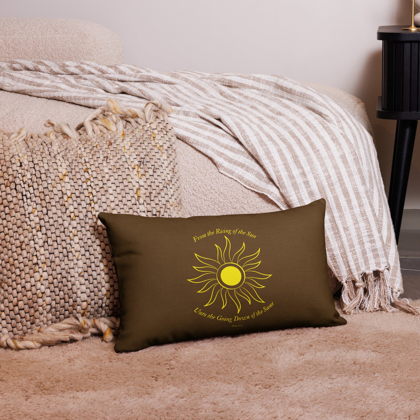 From the Rising of the Sun Unto the Going Down of the Same Premium Psalm 113:3 Pillow Case (PILLOW SOLD SEPARATELY)