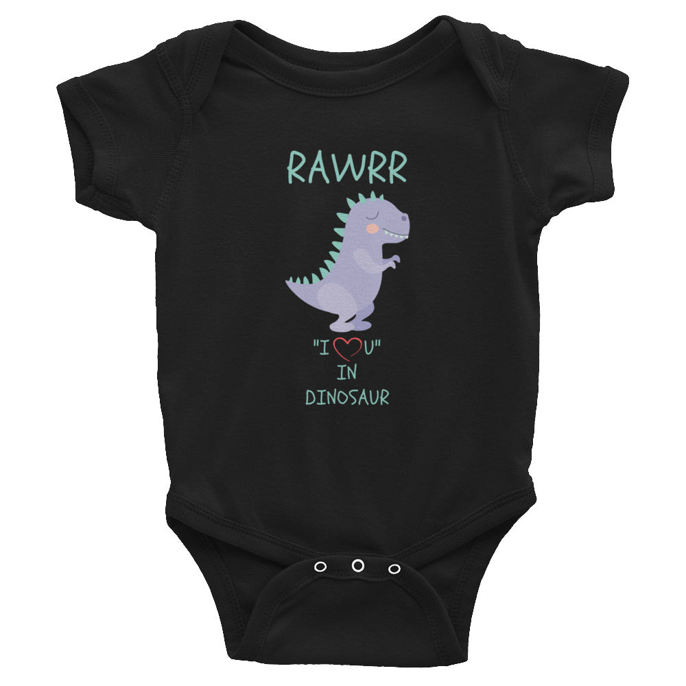 RAWRR "I Love You" In Dinosaur Infant Bodysuit