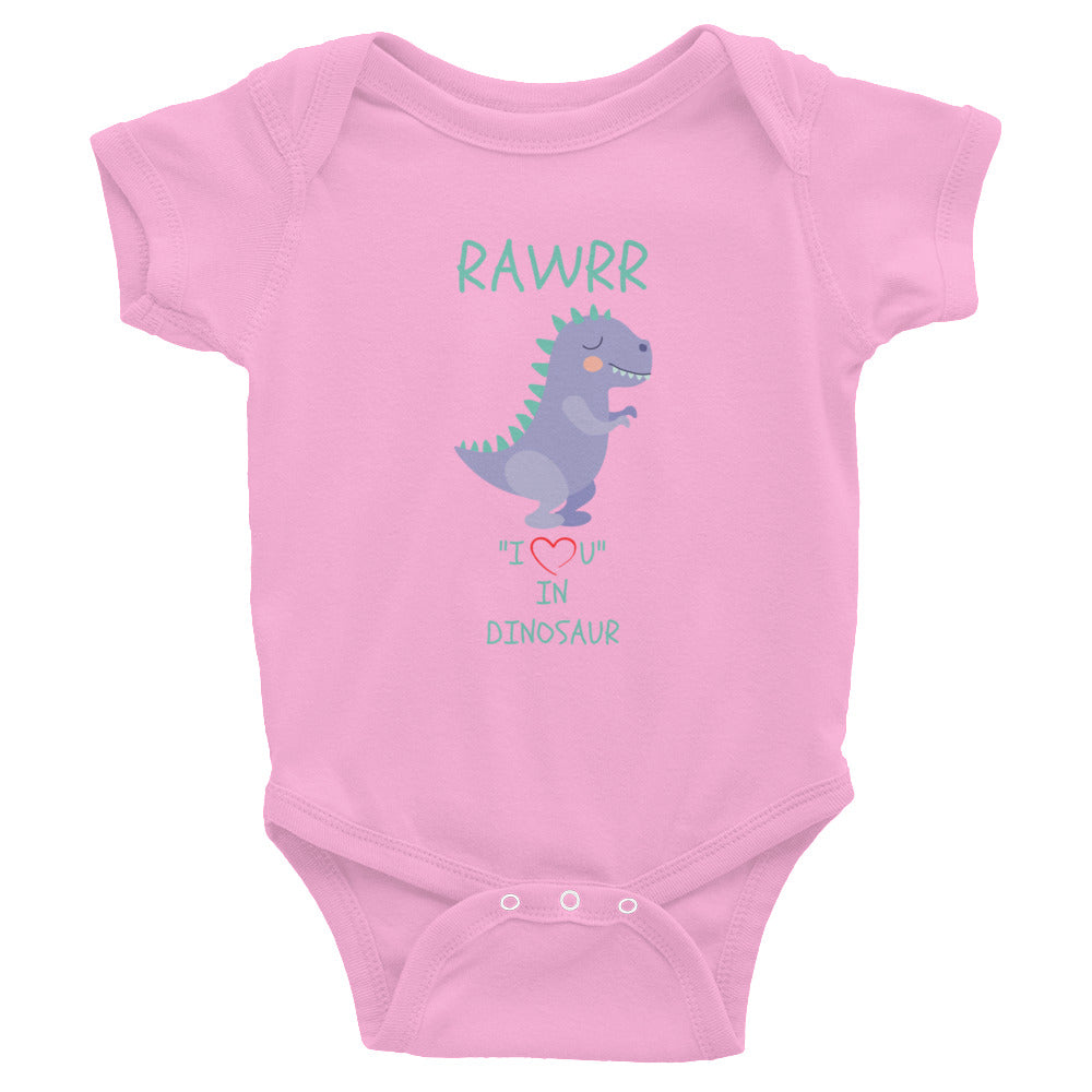 RAWRR "I Love You" In Dinosaur Infant Bodysuit