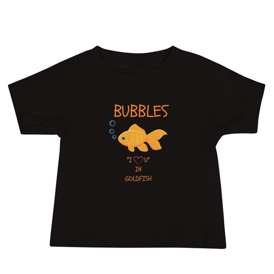 BUBBLES "I LOVE U" IN GOLDFISH Baby Jersey Short Sleeve Tee