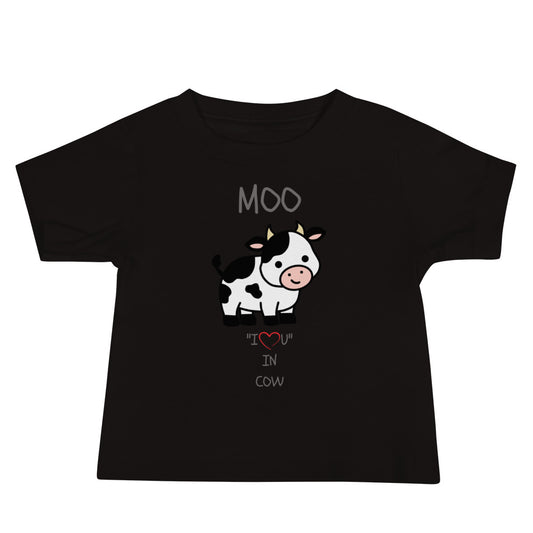 MOO "I LOVE YOU" IN COW Baby Jersey Short Sleeve Tee