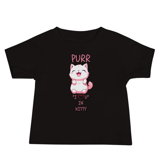 PURR "I LOVE U" IN KITTY Baby Jersey Short Sleeve Tee