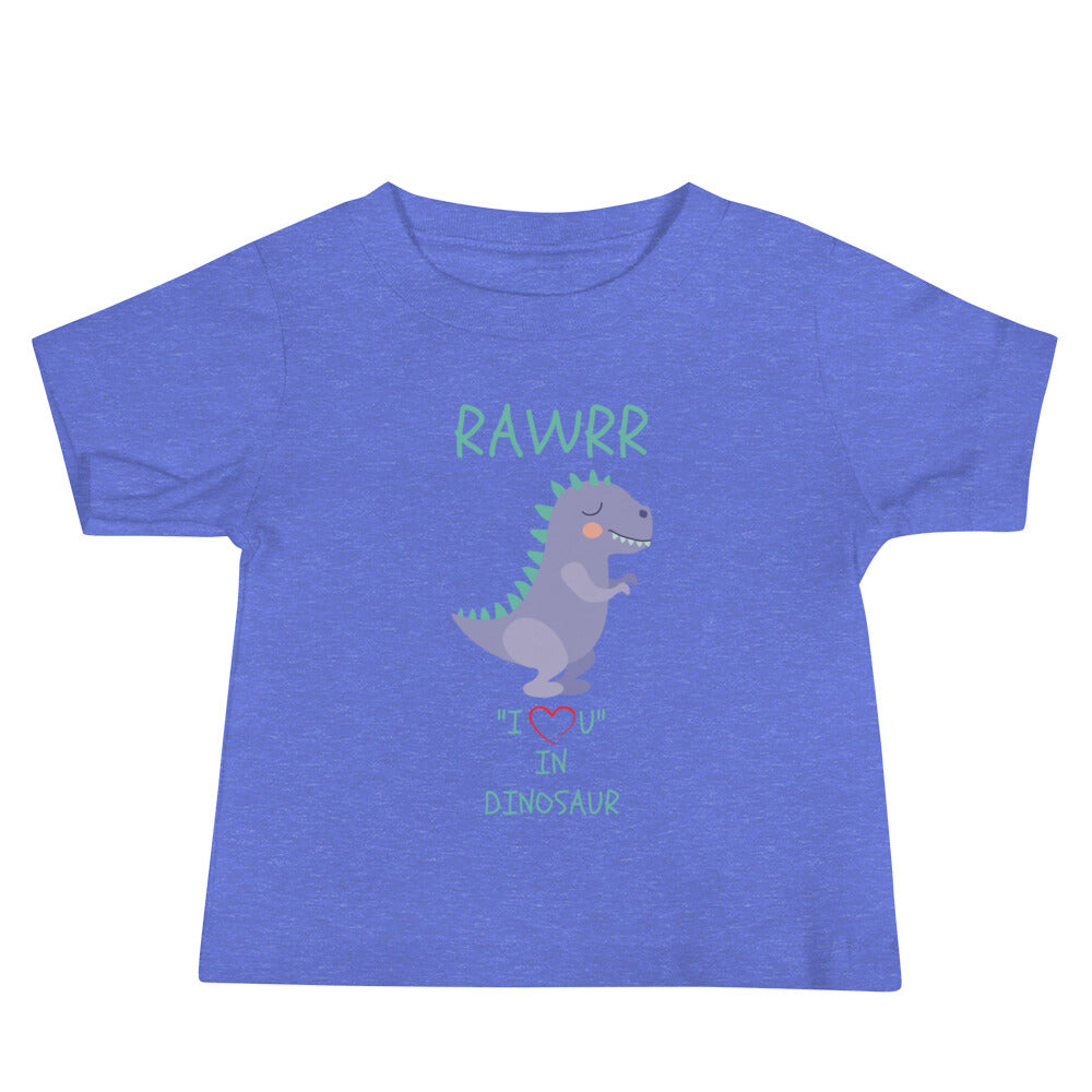 RAWRR "I Love You" In Dinosaur Baby Jersey Short Sleeve Tee