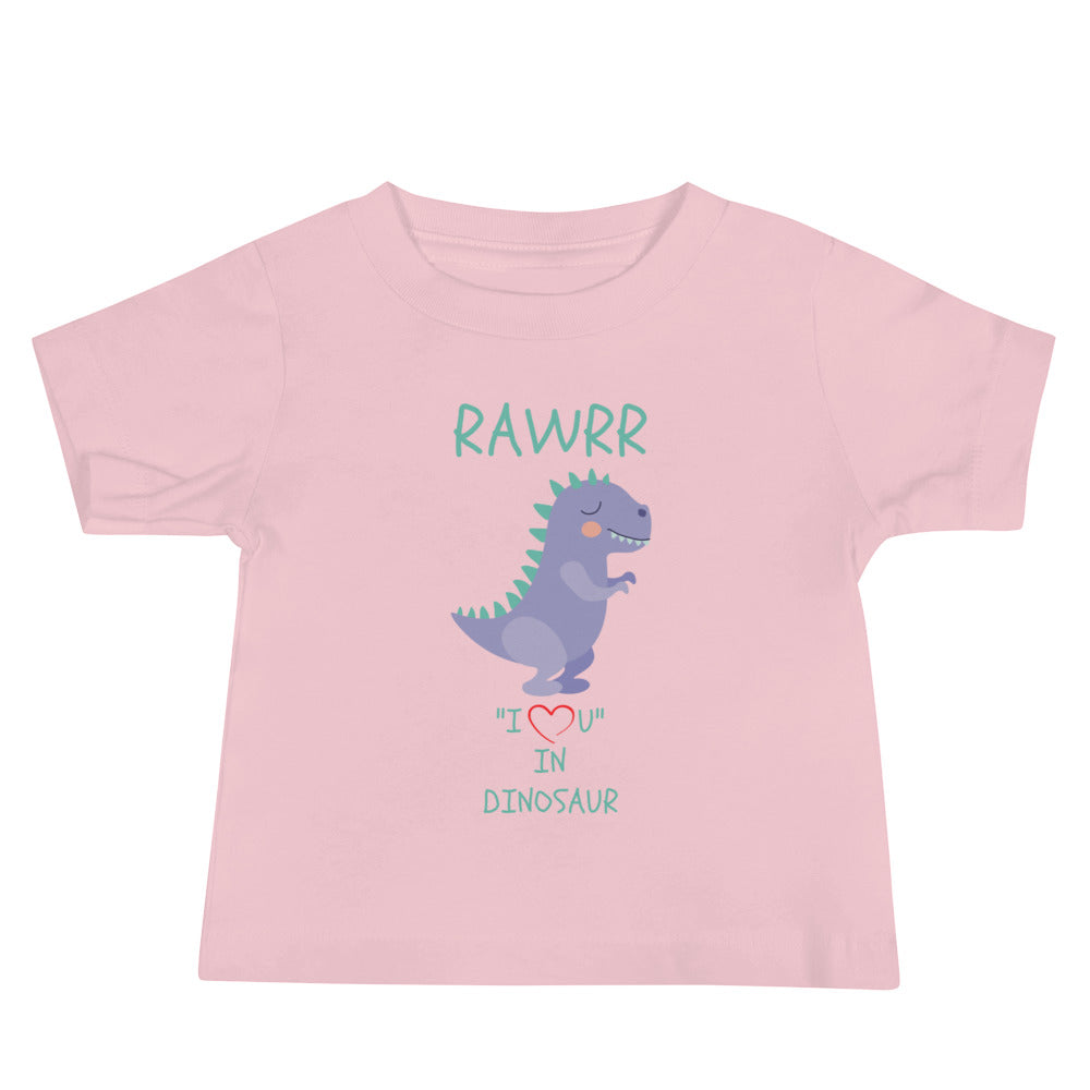 RAWRR "I Love You" In Dinosaur Baby Jersey Short Sleeve Tee