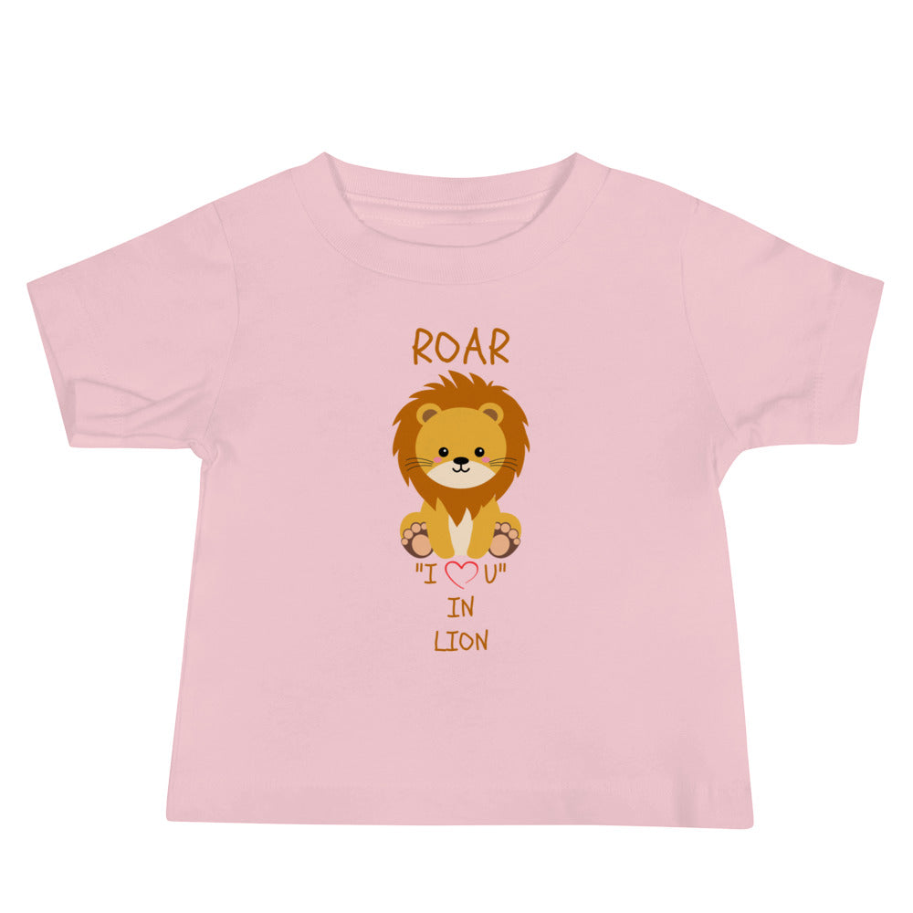 ROAR "I LOVE U" IN LION Baby Jersey Short Sleeve Tee