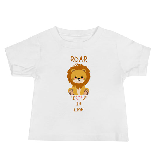 ROAR "I LOVE U" IN LION Baby Jersey Short Sleeve Tee