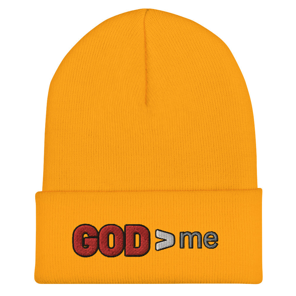 GOD > me Cuffed Beanie