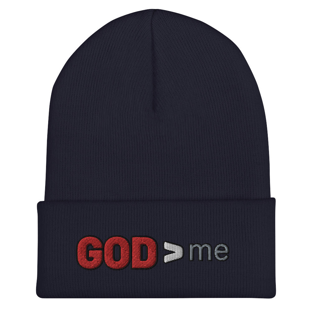 GOD > me Cuffed Beanie