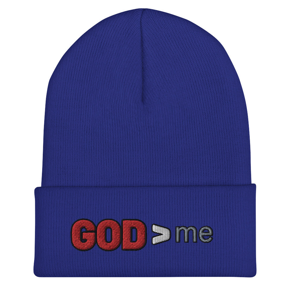 GOD > me Cuffed Beanie