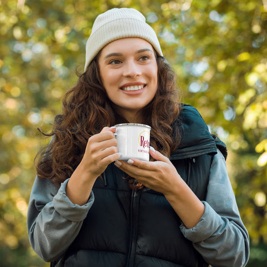 RetroRevive Vintage Vibes, Modern Message Enamel Mug