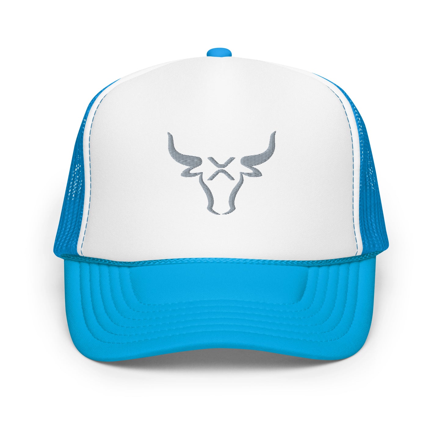 XRP BULL Silver Foam trucker hat