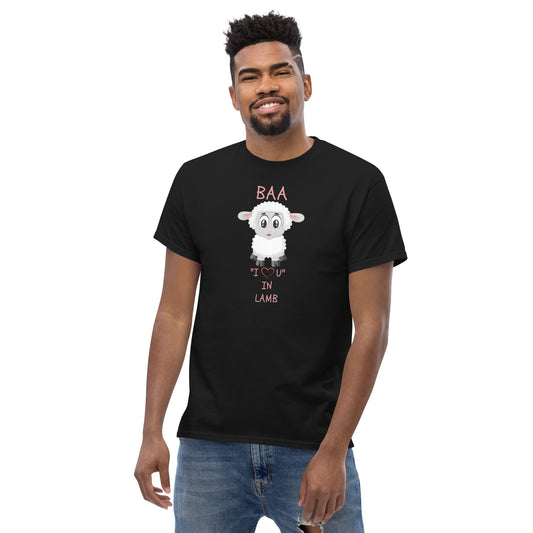 BAA "I LOVE U" IN LAMB Men's classic tee