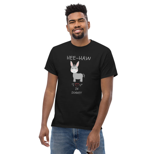 HEE-HAW "I LOVE U" IN DONKEY Men's classic tee