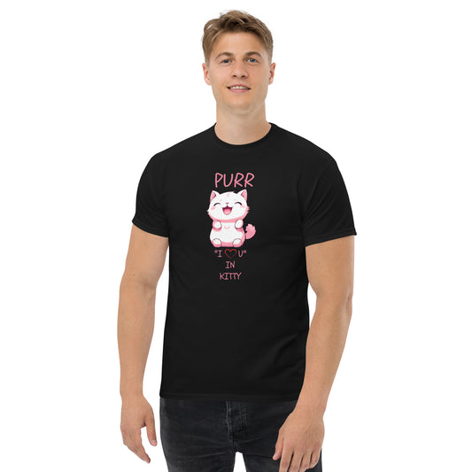 PURR "I LOVE U" IN KITTY Men's classic tee