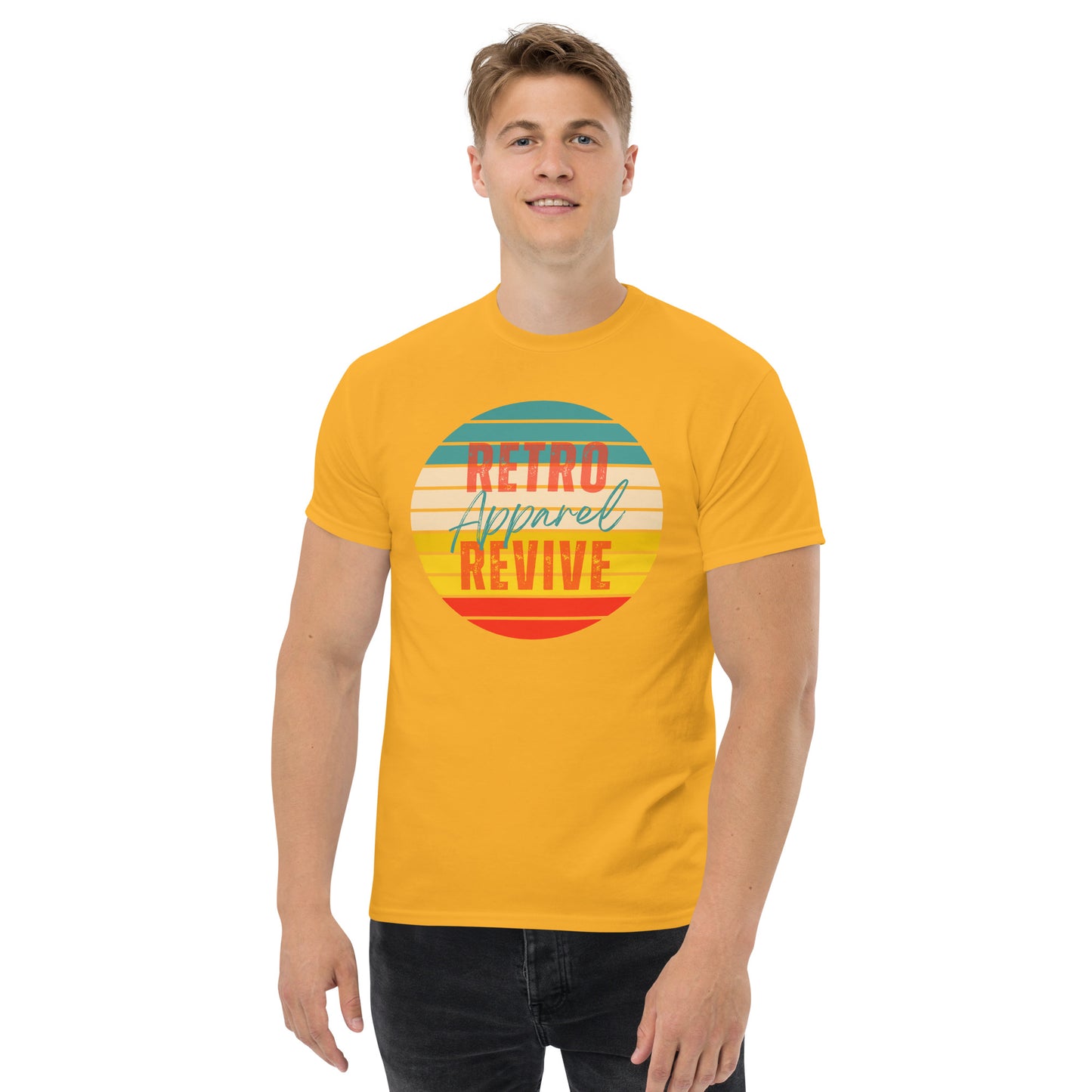 Retro Revive Apparel Rainbow Sun Men's classic tee