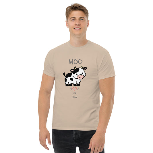 MOO "I LOVE U" IN COW Men's classic tee