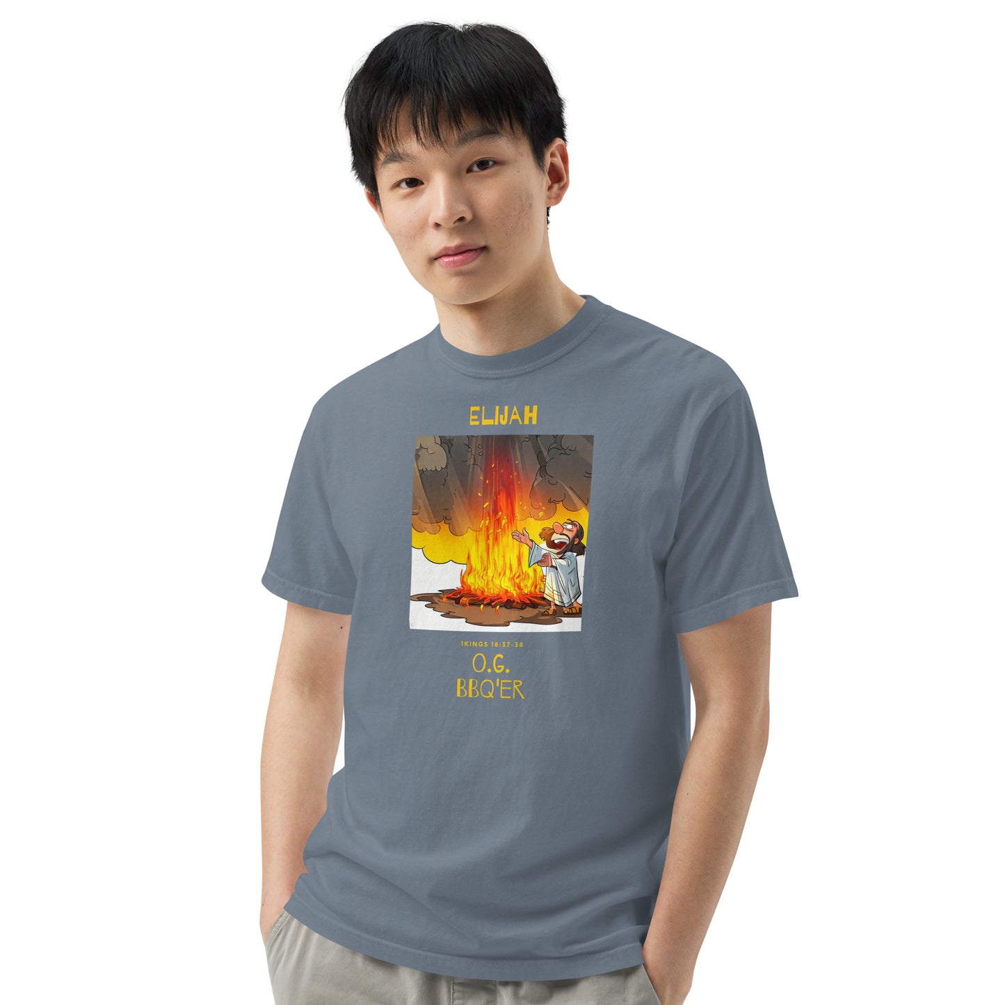 Elijah O.G. BBQ'er (Yellow Print) Men’s Comfort Color T-Shirt
