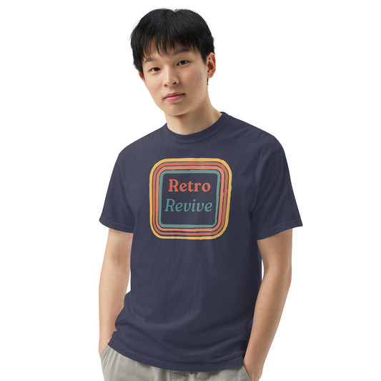 Retro Revive 70's Square Design Men’s Comforts Color T-Shirt