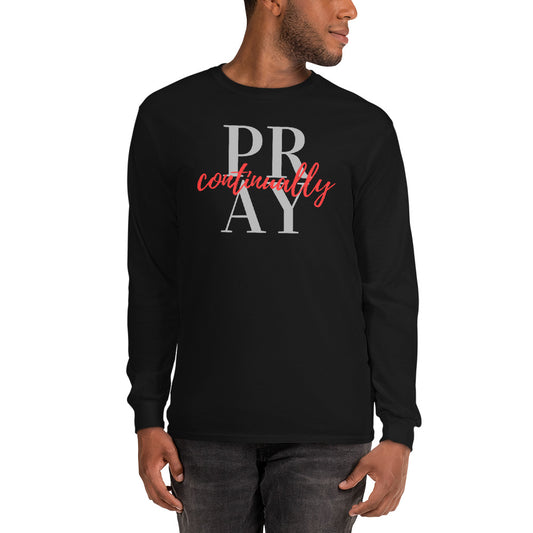 PRAY continually Men’s Long Sleeve Shirt