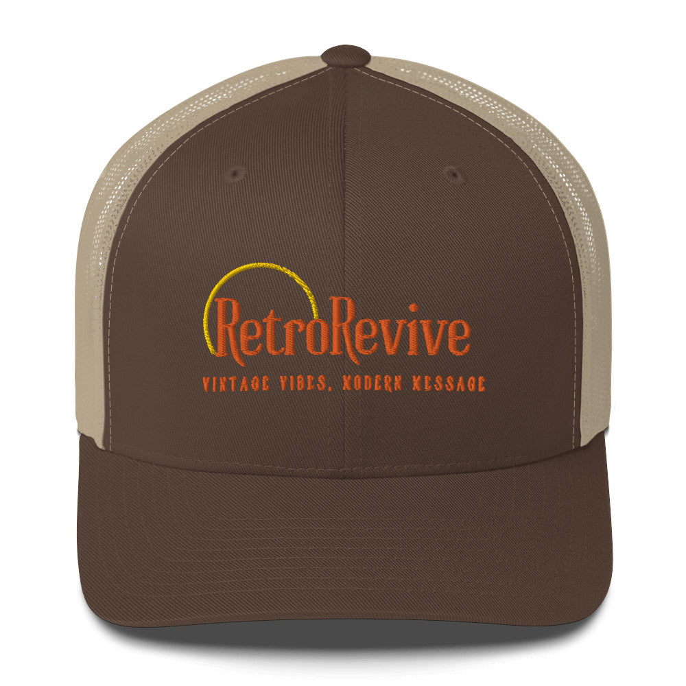 RetroRevive Vintage Vibes Modern Message Trucker Cap