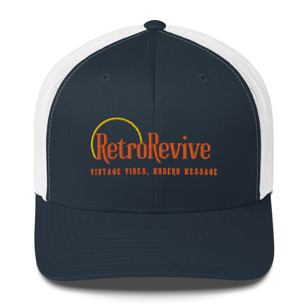 RetroRevive Vintage Vibes Modern Message Trucker Cap