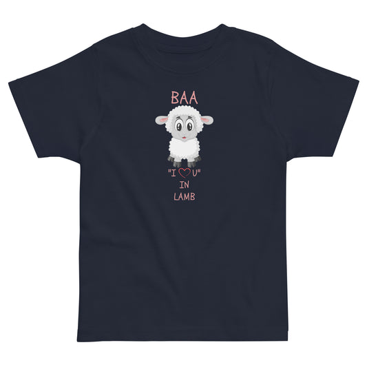 BAA "I LOVE U" IN LAMB  Toddler jersey t-shirt