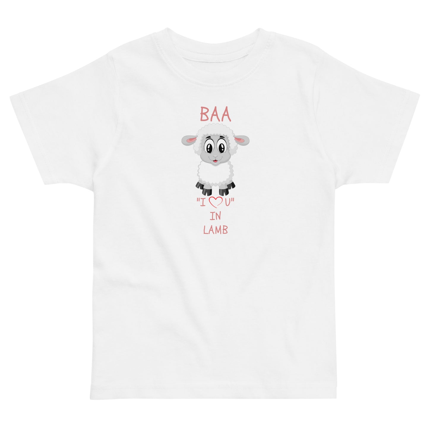 BAA "I LOVE U" IN LAMB  Toddler jersey t-shirt