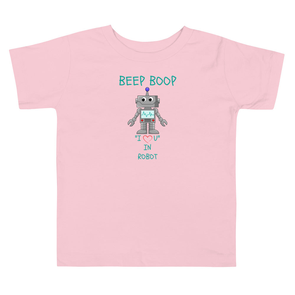 BEEP BOOP "I LOVE U" IN ROBOT Toddler Short Sleeve Tee
