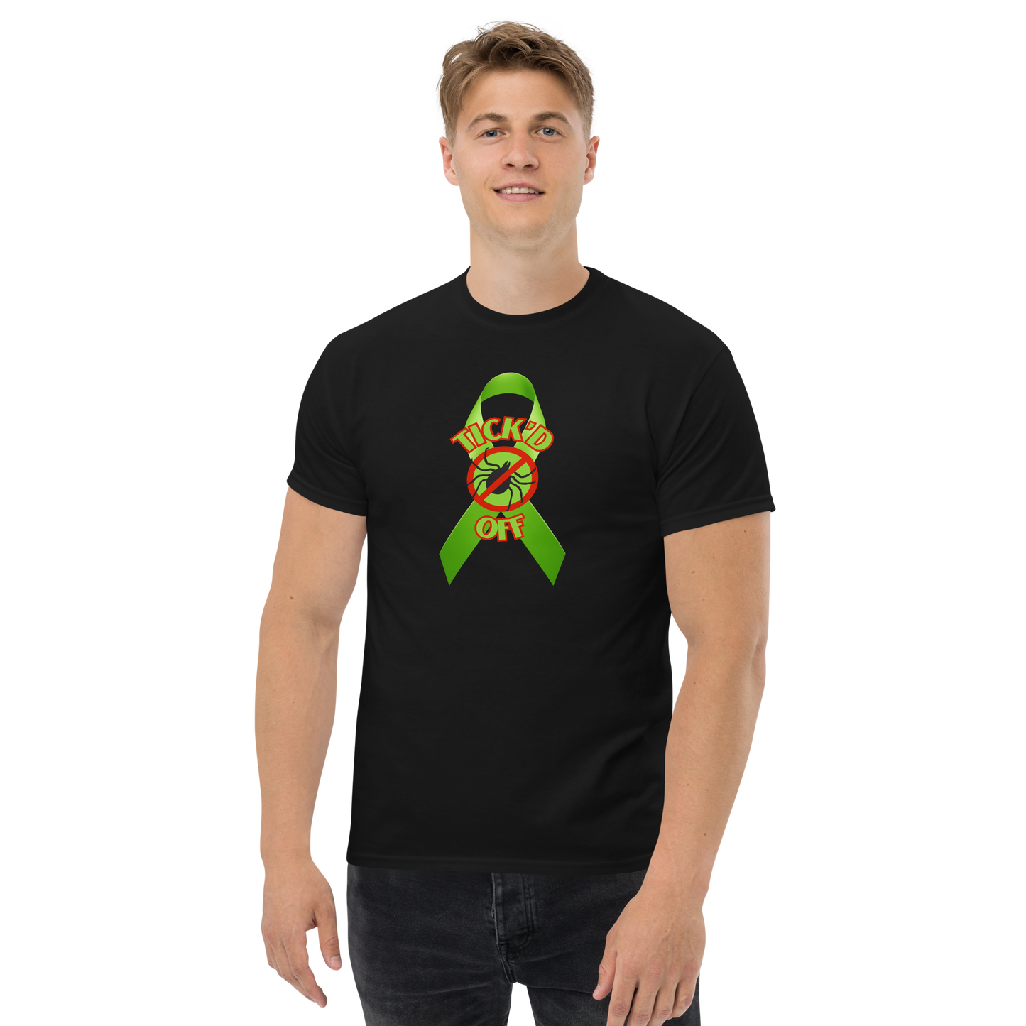 Lyme Awareness Ribbon "TICK'D OFF" Unisex Classic Tee