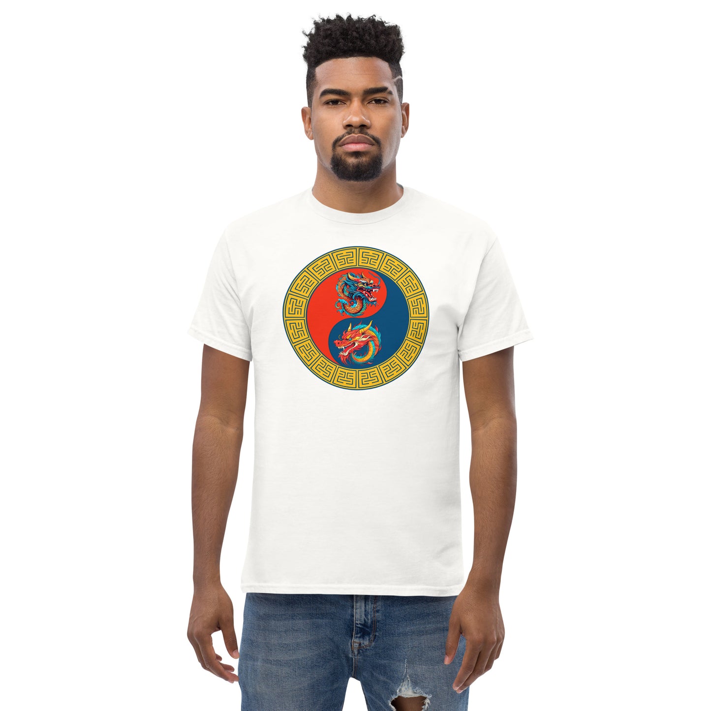 Double Dragons Yin-Yang Unisex Classic Tee