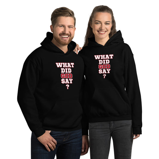 WHAT DID GOD SAY? Unisex Hoodie