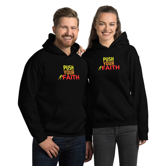 Push Your Faith (Person) Unisex Hoodie