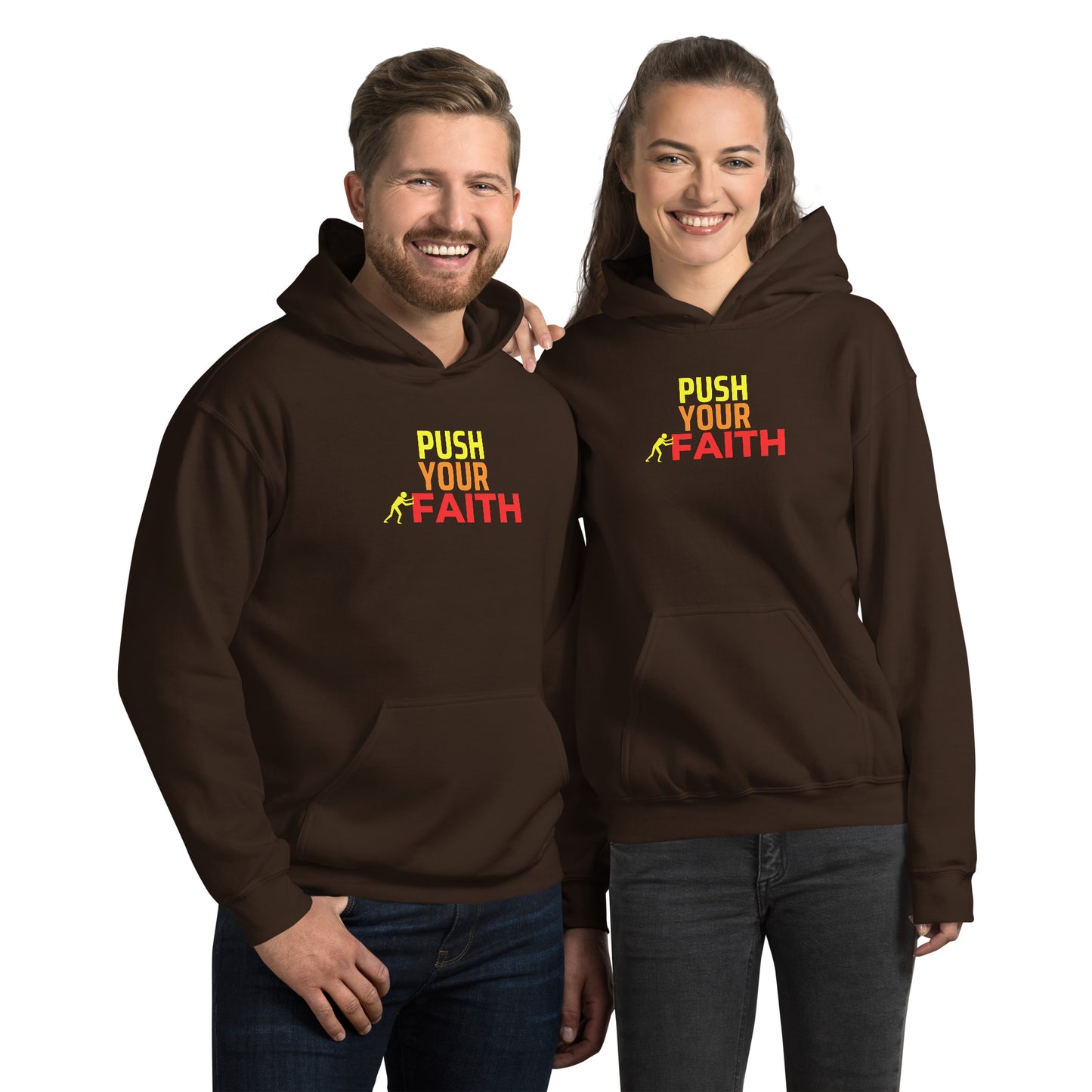Push Your Faith (Person) Unisex Hoodie