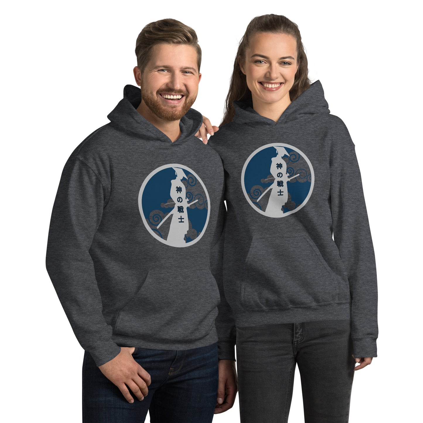 GOD'S Warrior Blue and Silver (Japanese) Unisex Hoodie