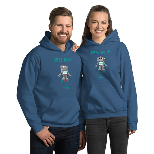 BEEP BOOP "I LOVE U" IN ROBOT Unisex Hoodie