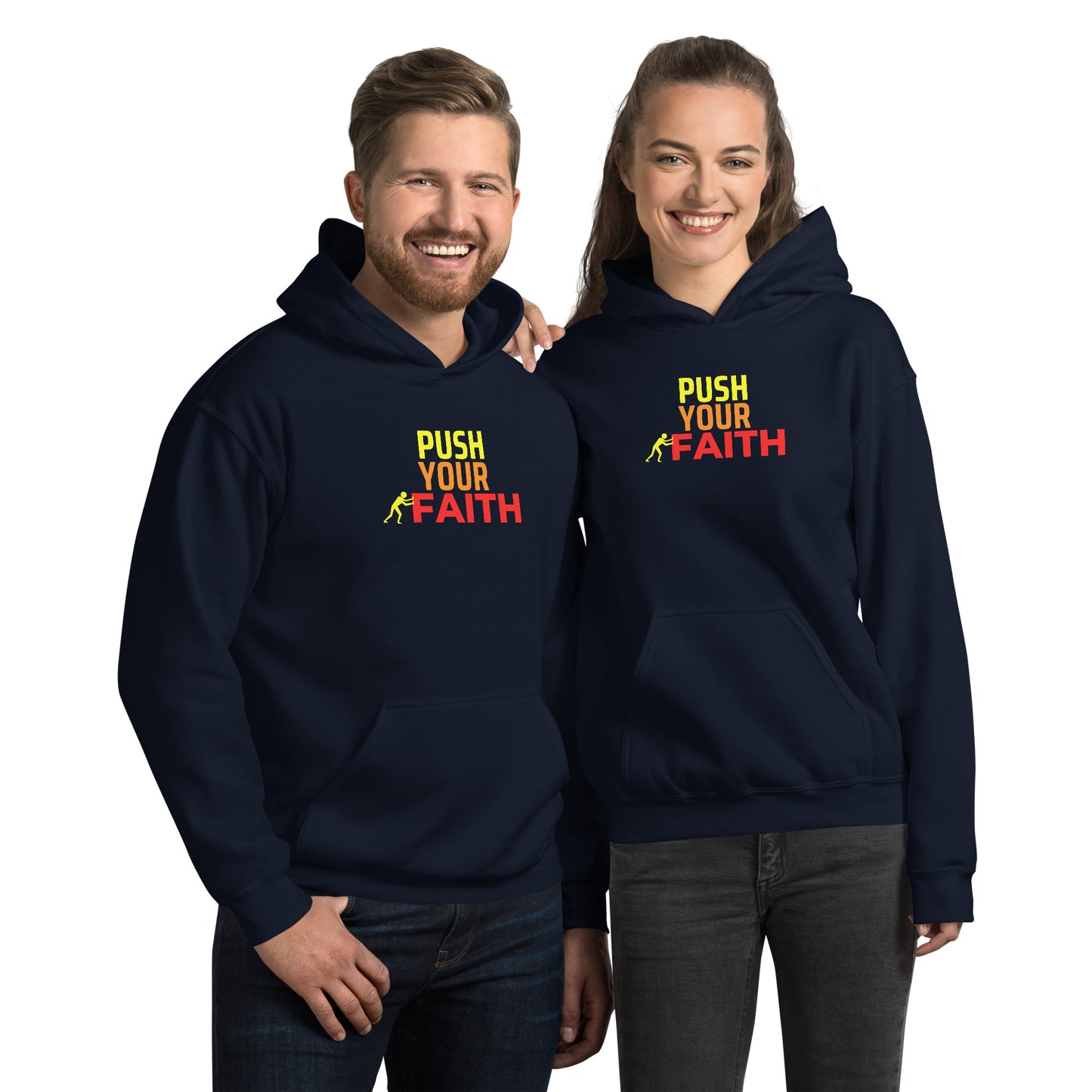 Push Your Faith (Person) Unisex Hoodie