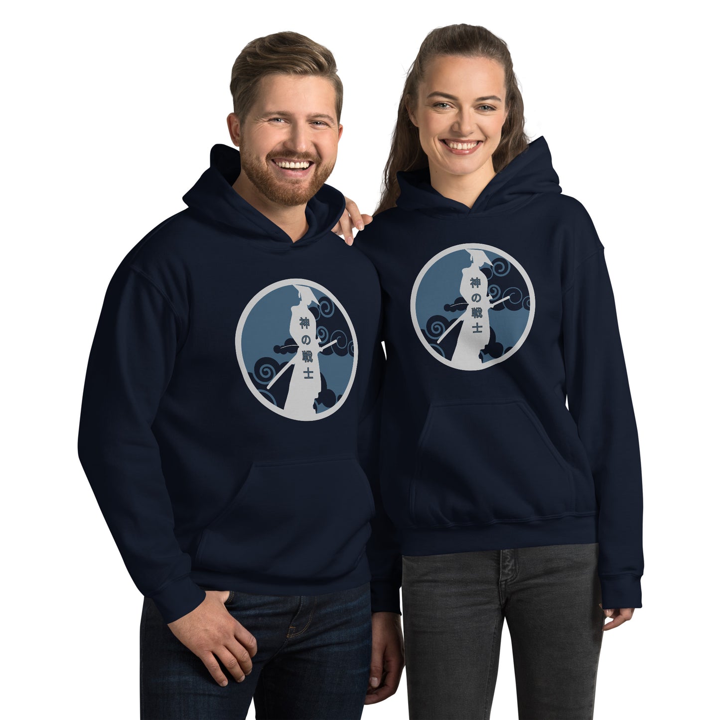 GOD'S Warrior Blue and Silver (Japanese) Unisex Hoodie