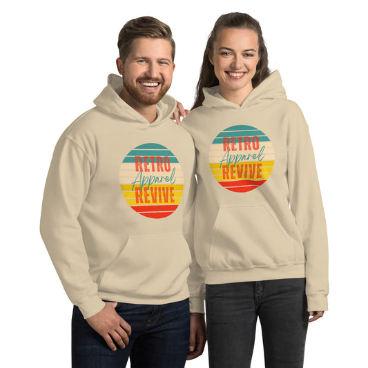 Retro Revive Apparel Rainbow Sun Unisex Hoodie