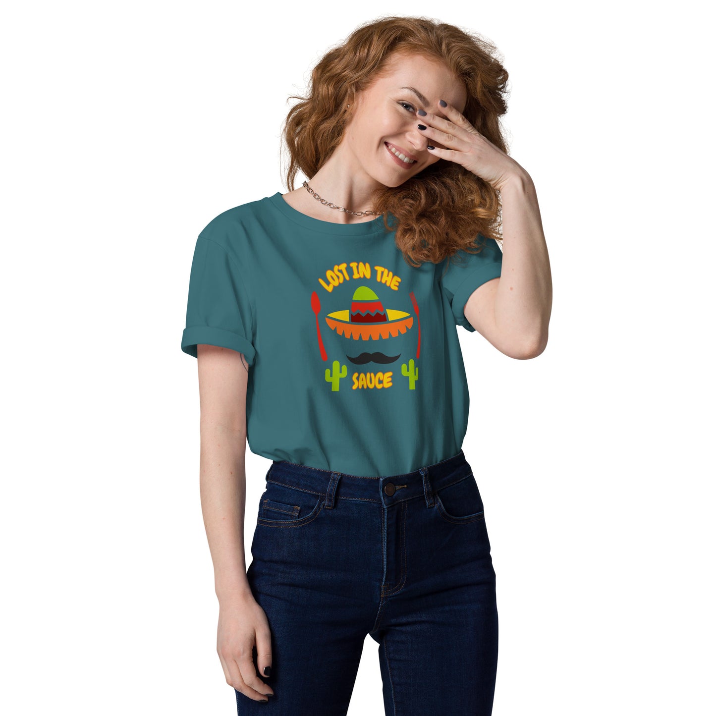 LOST IN THE SAUCE Sombrero Women's Organic Cotton T-Shirt