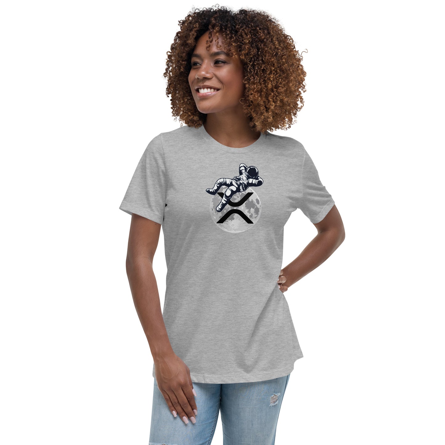 XRP MOON ASTRONAUT Women's Relaxed T-Shirt
